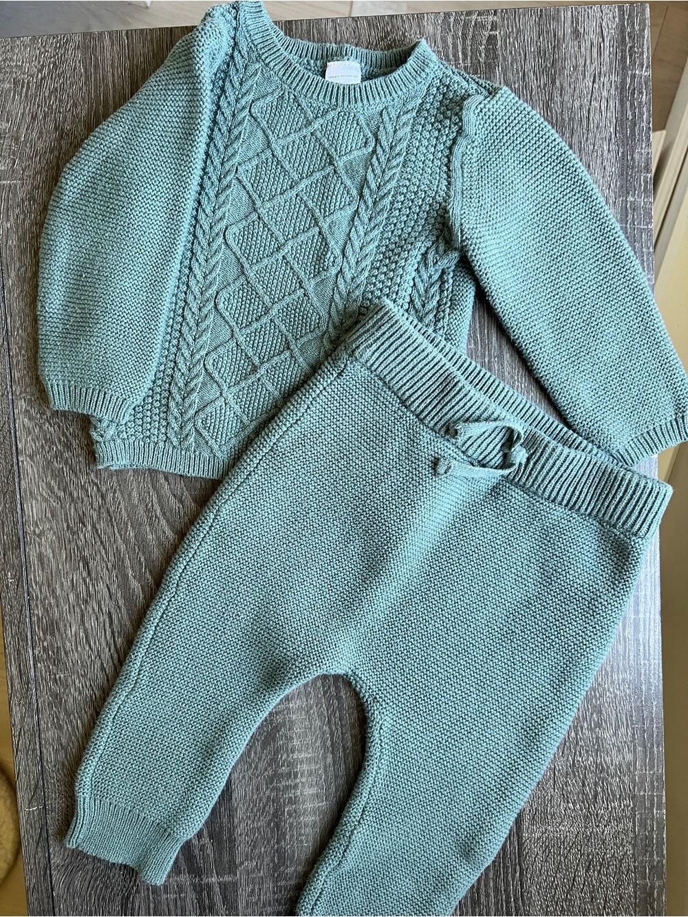 Carter’s Just One You 12M Dusty Blue Knit Matching Set